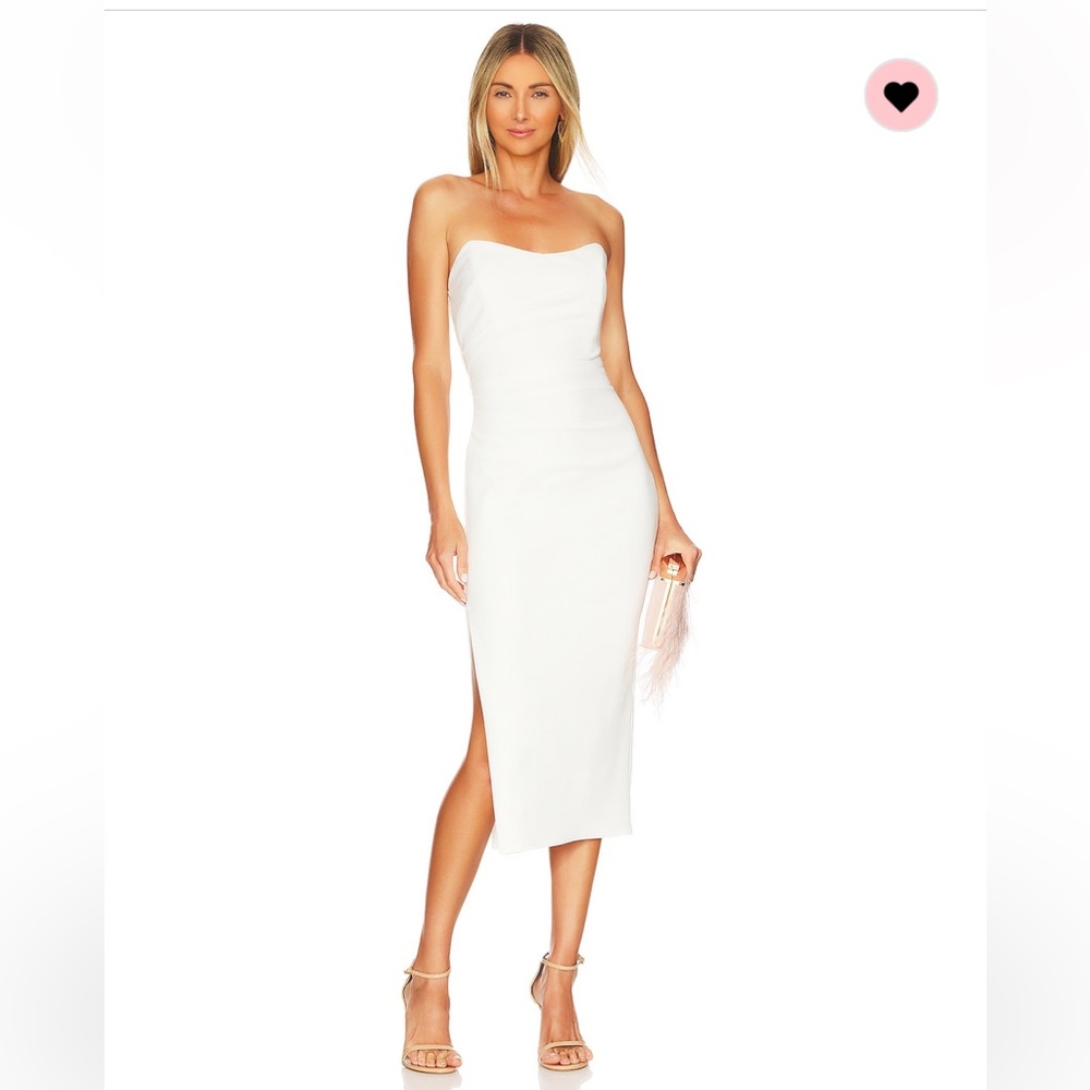 Ashun dress in ivory katie may / revolve white stress dress midi